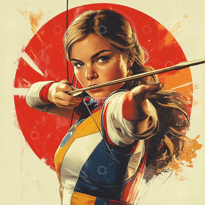 高清大图下载【趣麦麦图】射箭主题海报3