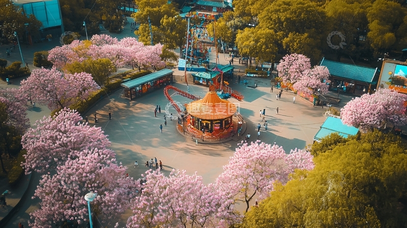 高清大图下载【趣麦麦图】樱花主题广场