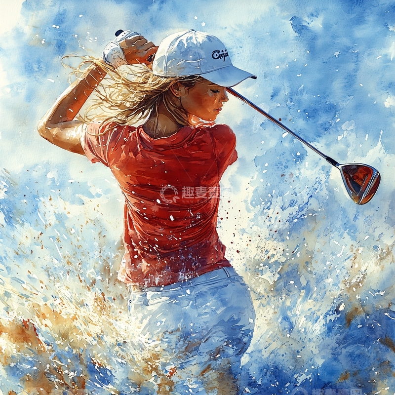 高清大图下载【趣麦麦图】高尔夫插画13