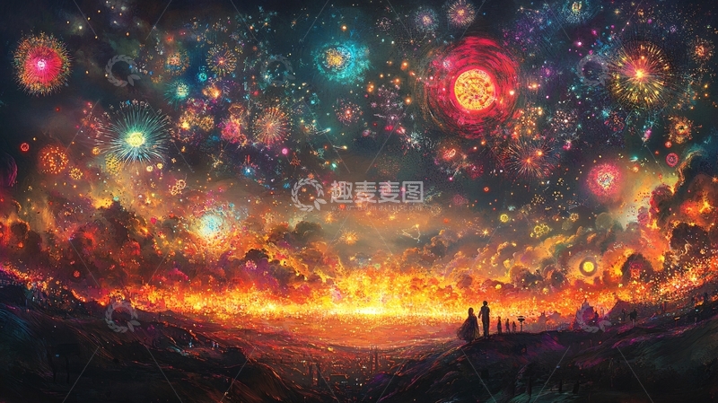 高清大图下载【趣麦麦图】梦幻场景插画