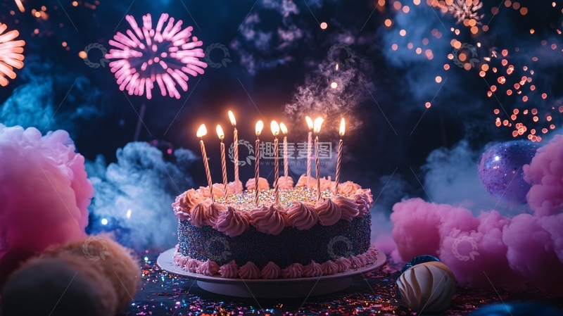 高清大图下载【趣麦麦图】大气生日背景1