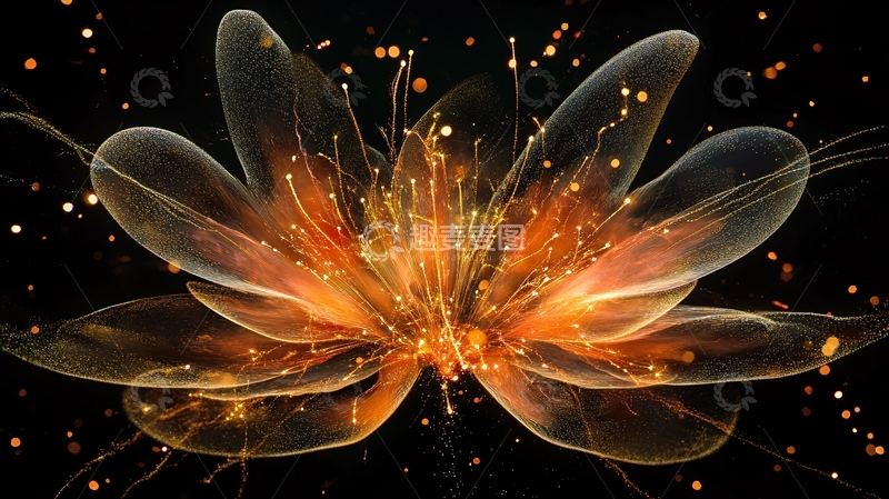 高清大图下载【趣麦麦图】绽放炫酷背景1