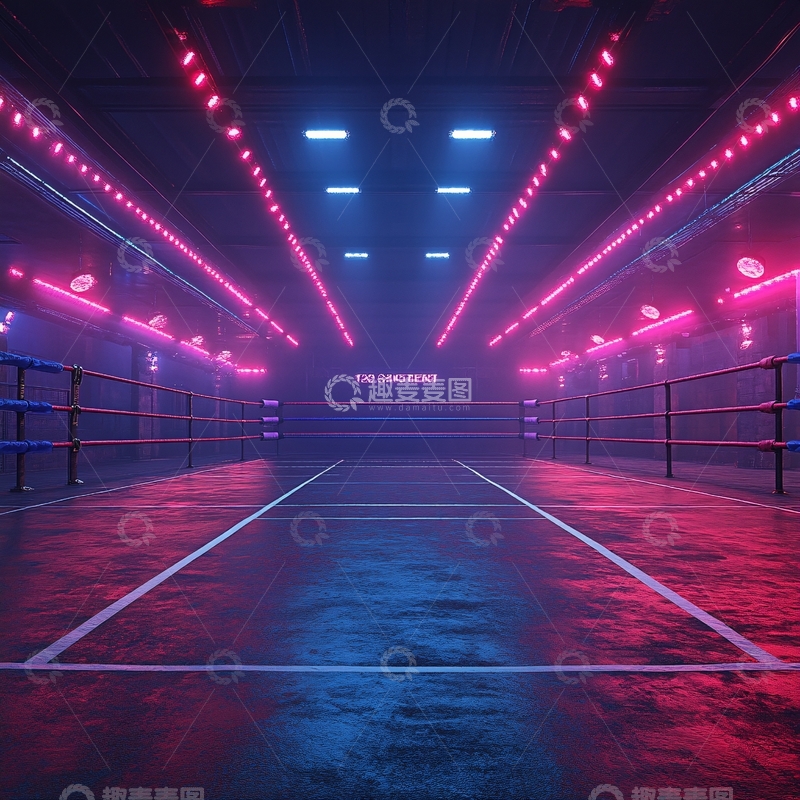高清大图下载【趣麦麦图】灯光网球场