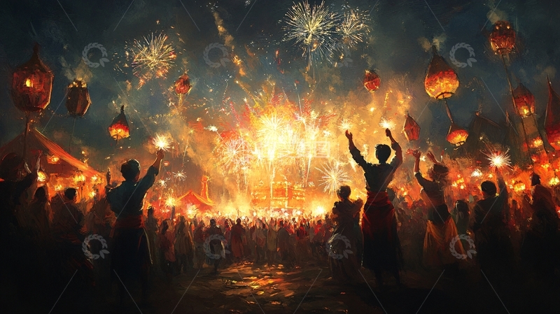 高清大图下载【趣麦麦图】大法会场景