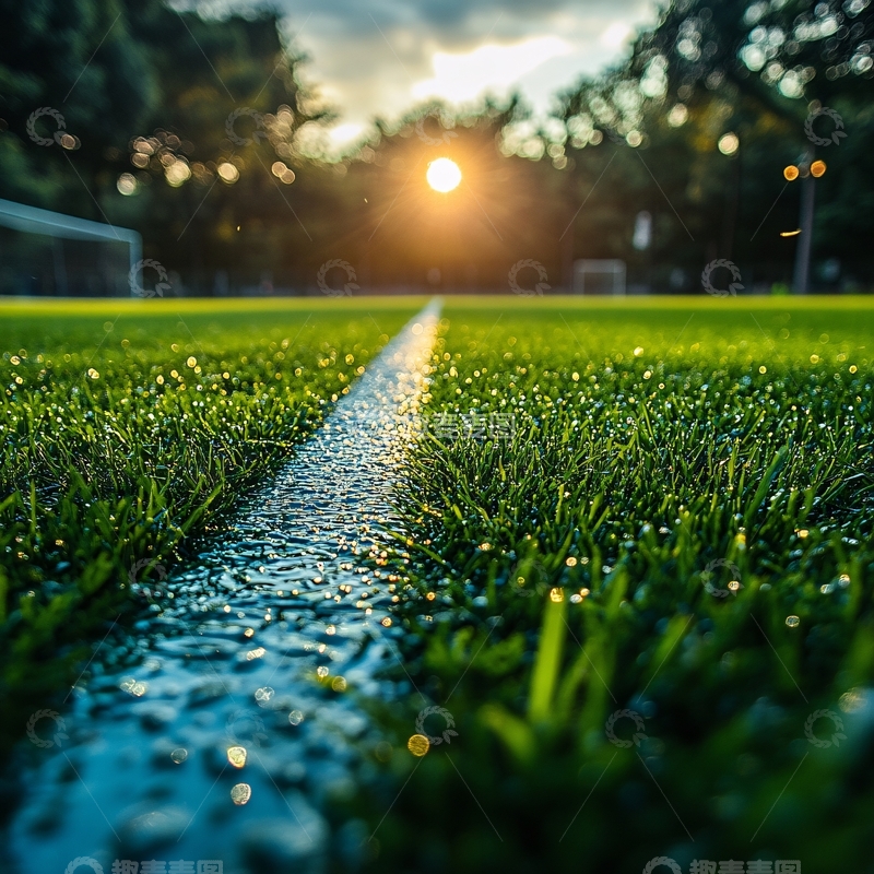 高清大图下载【趣麦麦图】阳光下的绿茵场17