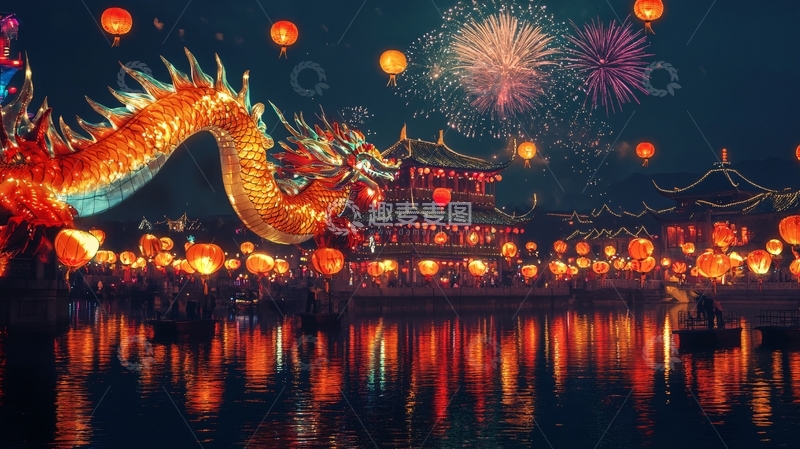 高清大图下载【趣麦麦图】元宵节传统庆典