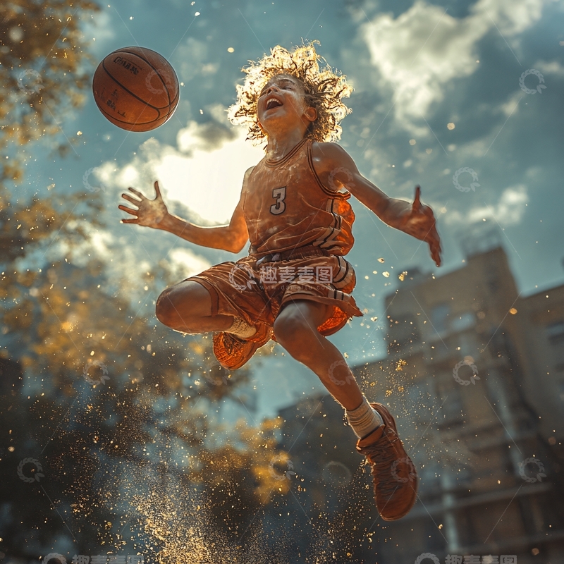 高清大图下载【趣麦麦图】篮球小将