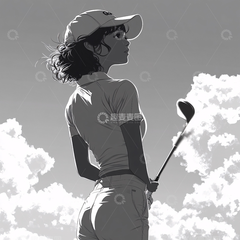 高清大图下载【趣麦麦图】-高尔夫插画15