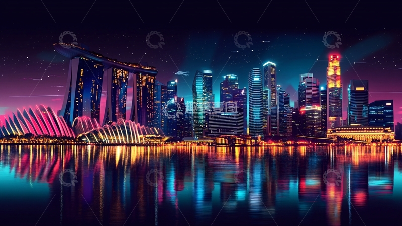 高清大图下载【趣麦麦图】诗意新加坡背景