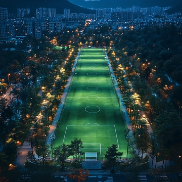 青春足球场夜景5