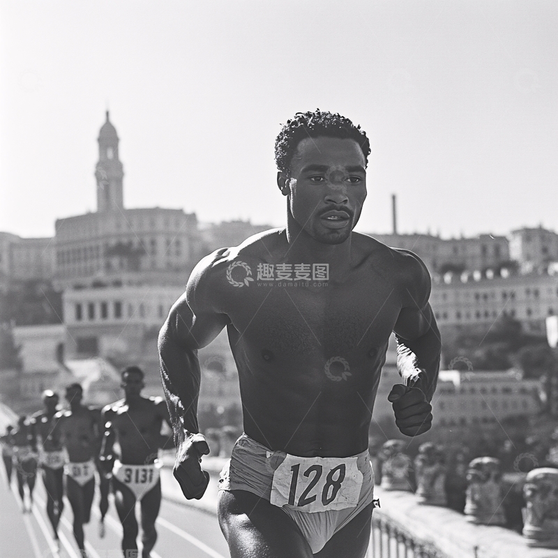 高清大图下载【趣麦麦图】马拉松起源1