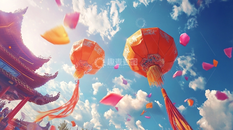 高清大图下载【趣麦麦图】夏日庆典的天际