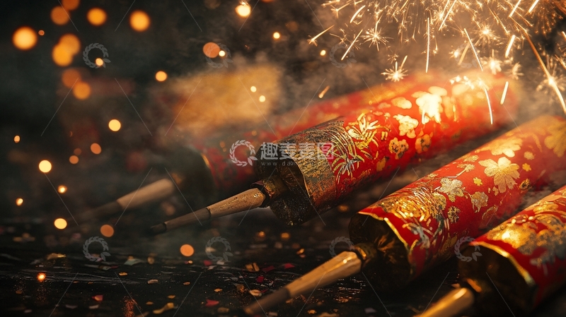 高清大图下载【趣麦麦图】过年礼炮3