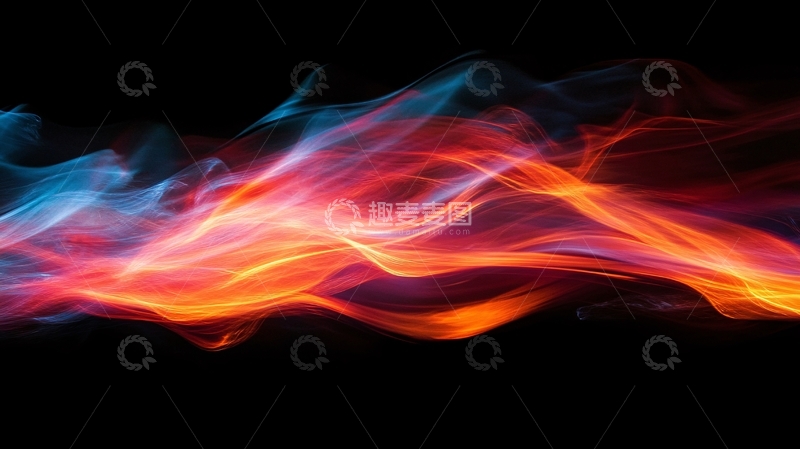 高清大图下载【趣麦麦图】烟雾彩色动感线条11