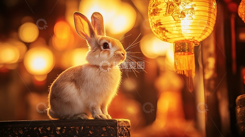 高清大图下载【趣麦麦图】兔年赏灯1