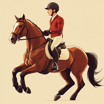 赛马表演赛马插画1