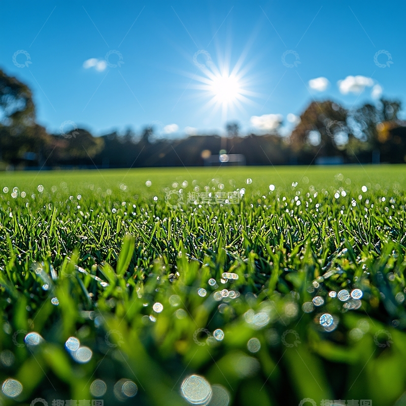高清大图下载【趣麦麦图】阳光下的绿茵场20