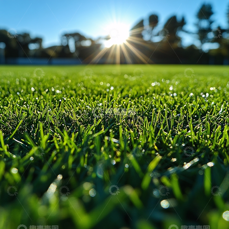 高清大图下载【趣麦麦图】阳光下的绿茵场19