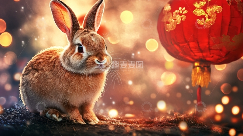 高清大图下载【趣麦麦图】兔年拜年1