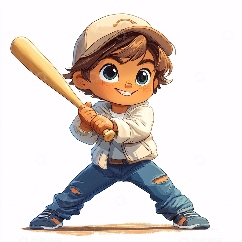 高清大图下载【趣麦麦图】棒球插画2