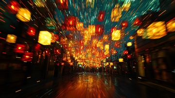 七夕烟花夜空