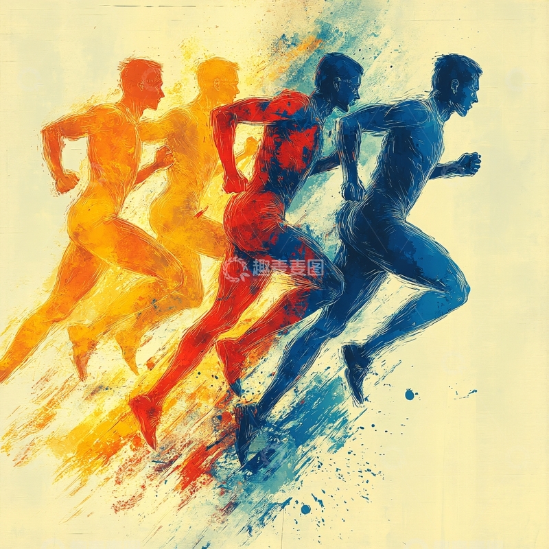 高清大图下载【趣麦麦图】奔跑插图绘画2