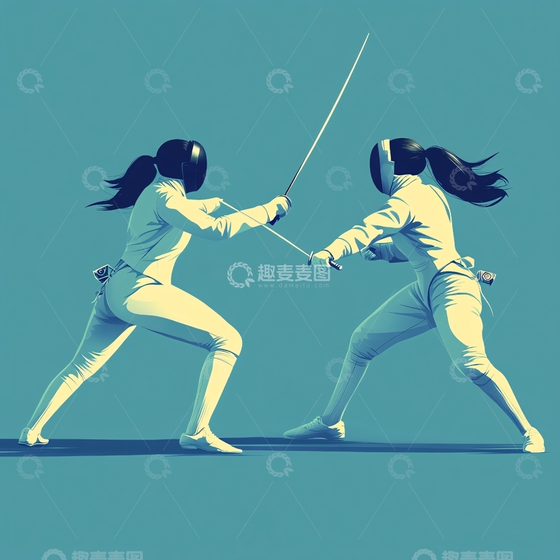 高清大图下载【趣麦麦图】武术功夫击剑体育竞技1