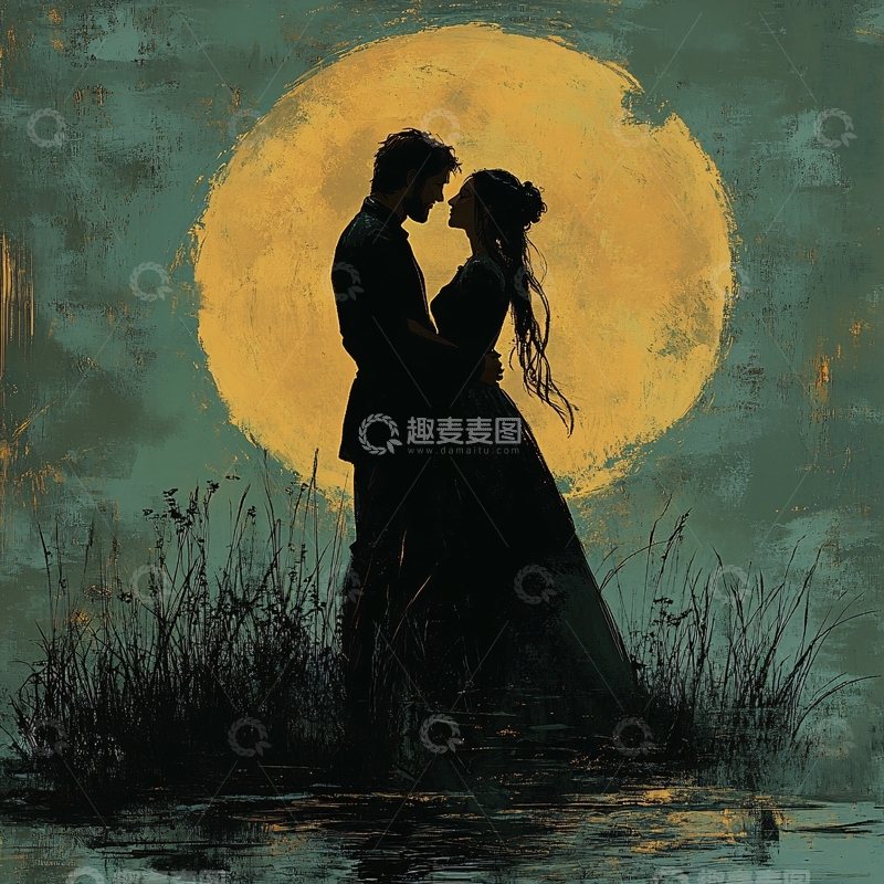 高清大图下载【趣麦麦图】月光下的爱情1