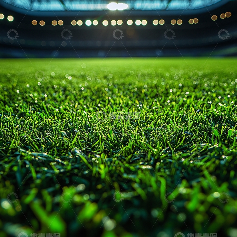 高清大图下载【趣麦麦图】体育场内的绿色草坪