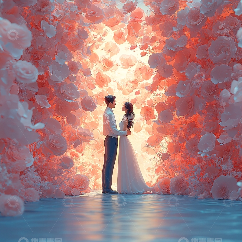 高清大图下载【趣麦麦图】浪漫立体画