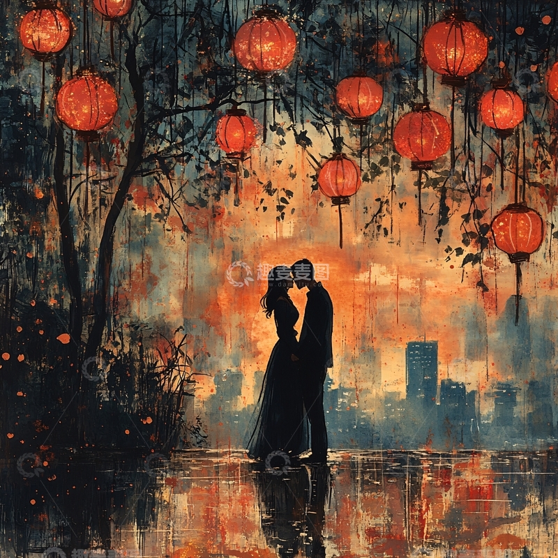 高清大图下载【趣麦麦图】-插画唯美浪漫2