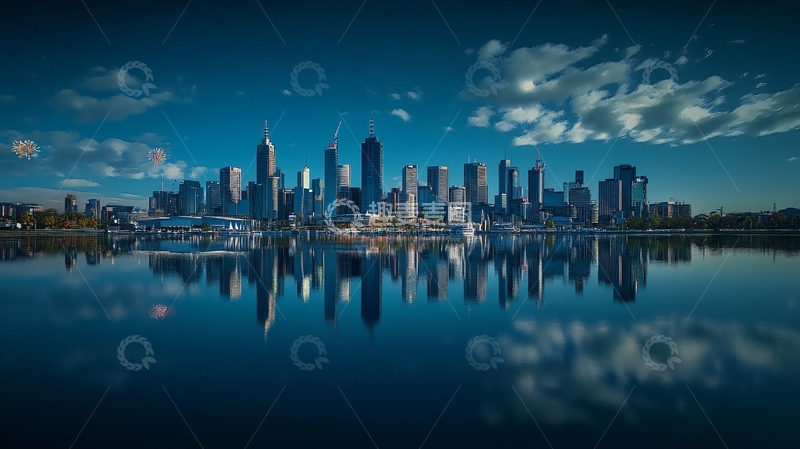 高清大图下载【趣麦麦图】城市烟花夜景2