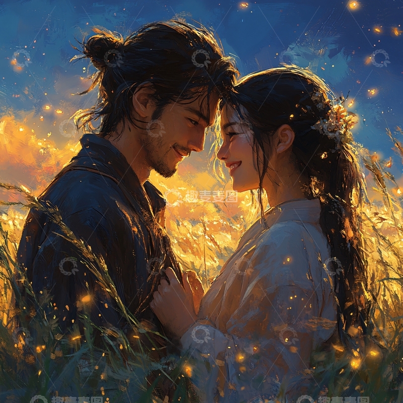 高清大图下载【趣麦麦图】牛郎织女