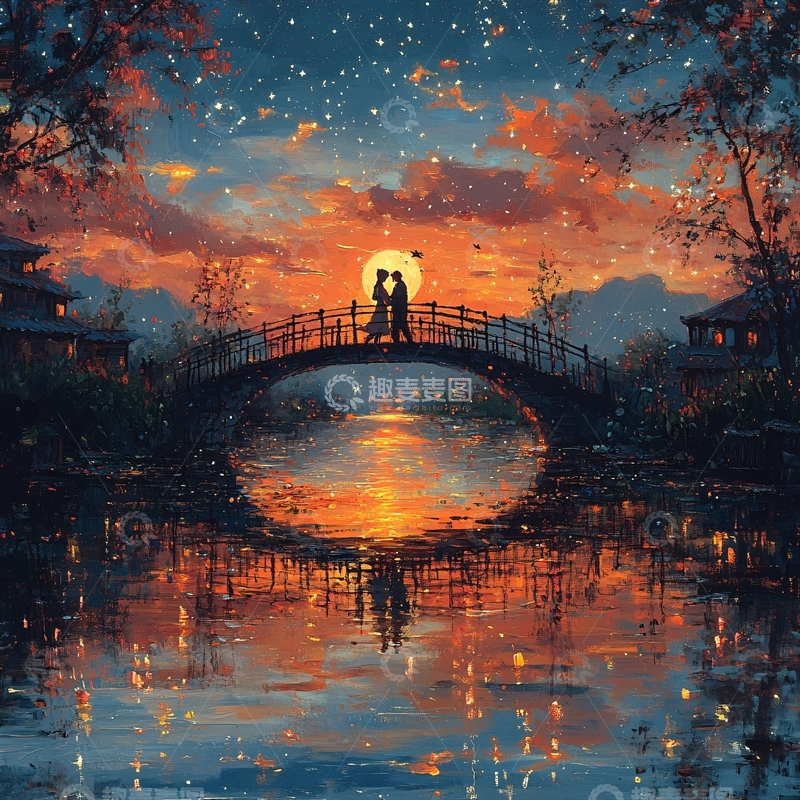 高清大图下载【趣麦麦图】意境鹊桥3