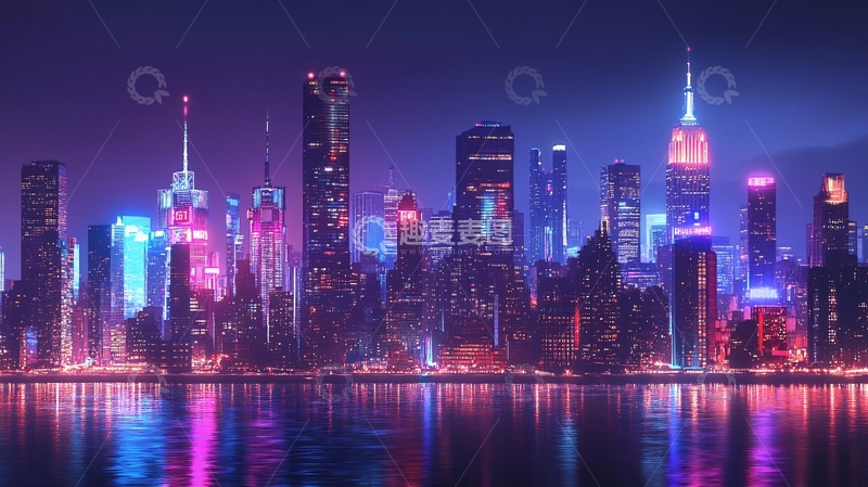 高清大图下载【趣麦麦图】都市霓虹风光6