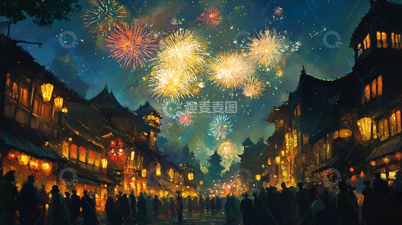 高清大图下载【趣麦麦图】横版烟火26