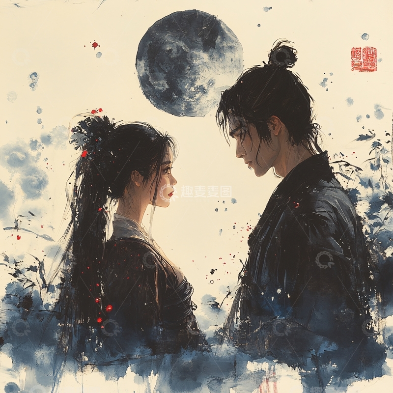 高清大图下载【趣麦麦图】卸岭插画