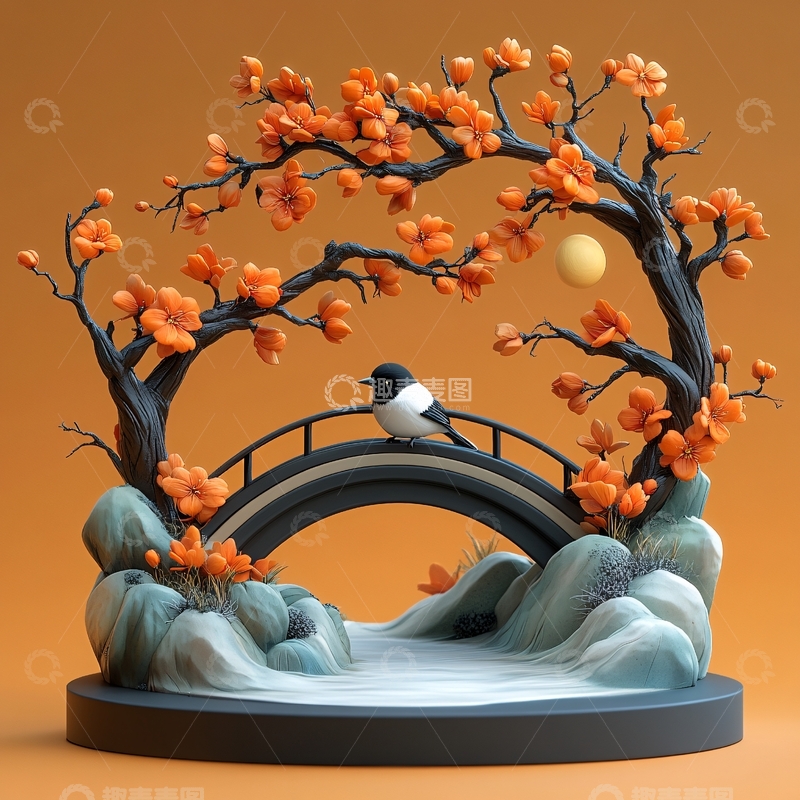 梅花节摆件设计