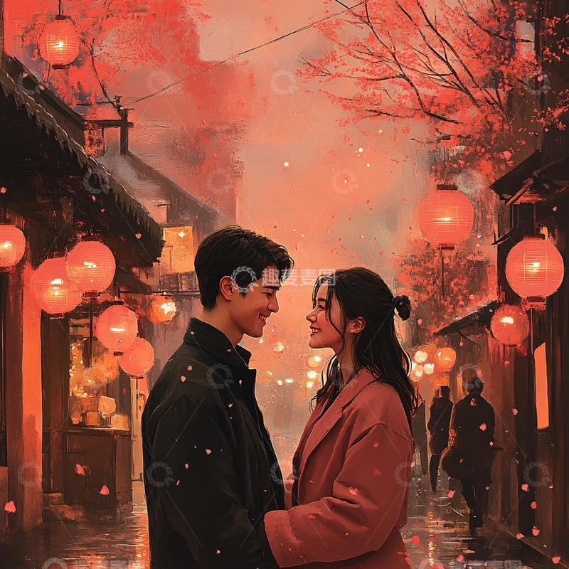 高清大图下载【趣麦麦图】韩剧情侣情景