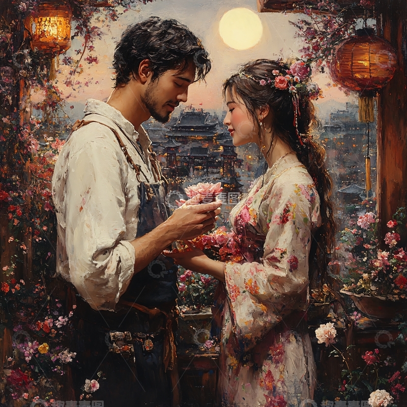 高清大图下载【趣麦麦图】布衣族情侣