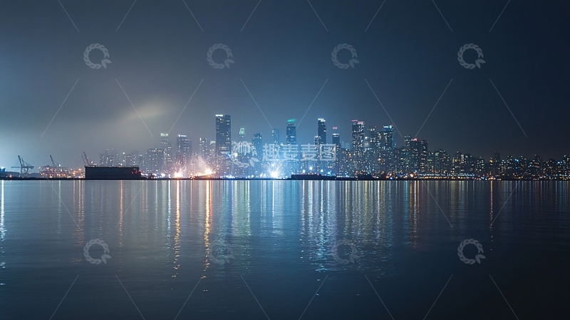 高清大图下载【趣麦麦图】釜山湾夜景