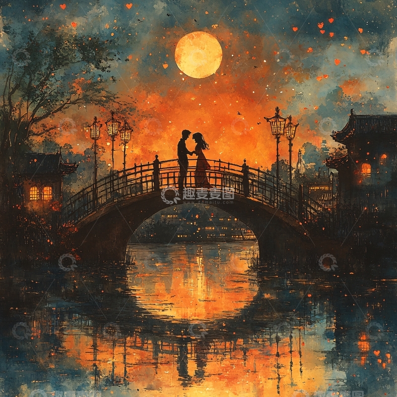 高清大图下载【趣麦麦图】意境鹊桥5