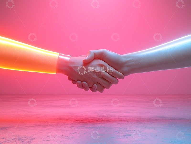 高清大图下载【趣麦麦图】握手图片4