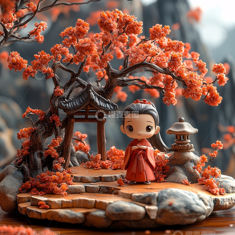 高清大图下载【趣麦麦图】泥塑微场景