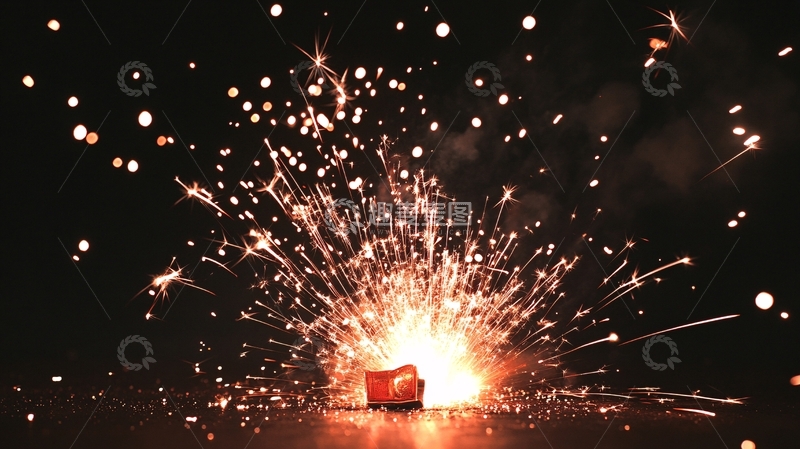 高清大图下载【趣麦麦图】礼花礼炮过年烟花烟火