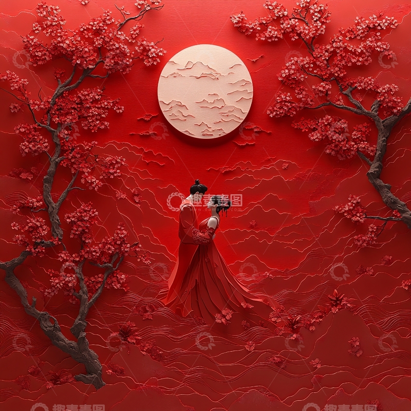 高清大图下载【趣麦麦图】新中式纸雕8