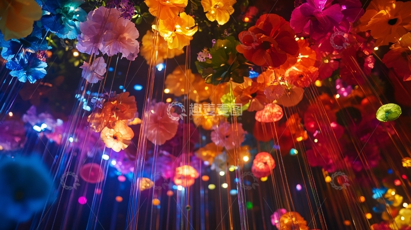 高清大图下载【趣麦麦图】幻彩纱婚礼吊顶