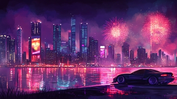 底特律插画宣传背景1