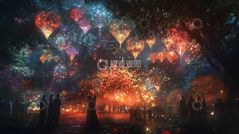 高清大图下载【趣麦麦图】许愿树下