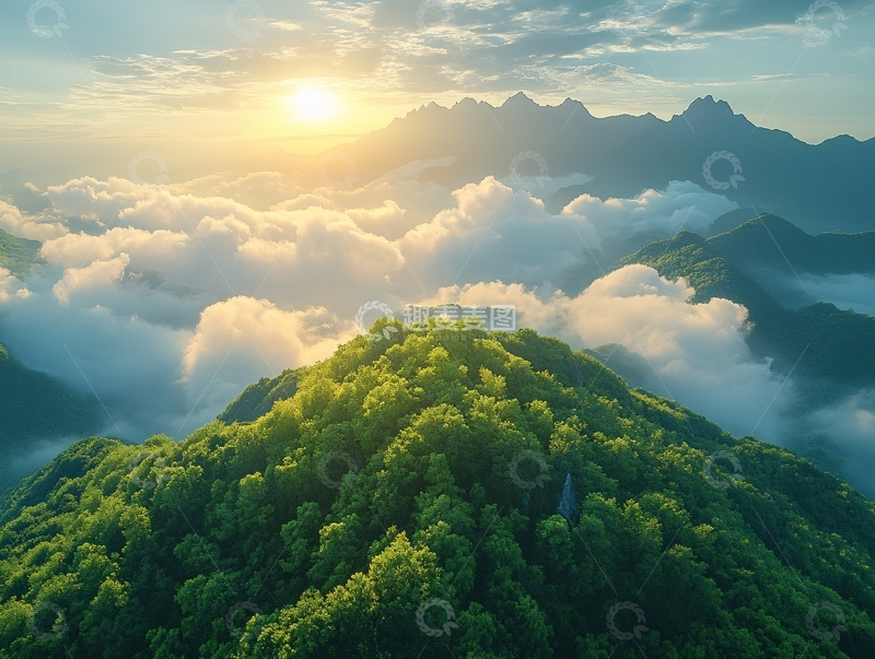 高清大图下载【趣麦麦图】伏牛山日出